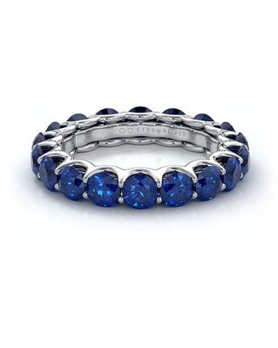 The Eternal Fit 14k 4.25 Ct. Tw. Sapphire Eternity Ring - Blue