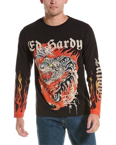 Ed Hardy Limited Edition Fire Tiger T-shirt - Black