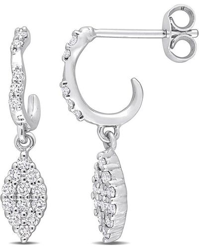 Rina Limor 14k 0.37 Ct. Tw. Diamond Dangle Earrings - White