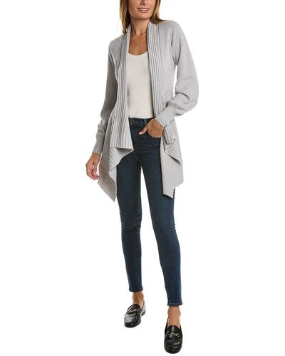 Autumn Cashmere Ribbed Wool & Cashmere-blend Cardigan - White