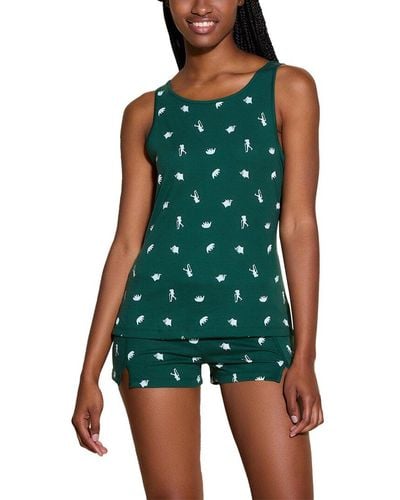 Cosabella Rd Trip Tank Boxer - Green