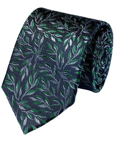 Charles Tyrwhitt Floral Classic Silk Tie - Blue