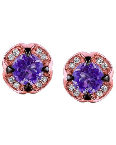 Le Vian Le Vian 14k Strawberry Gold 0.98 Ct. Tw. Amethyst Earrings - Multicolor