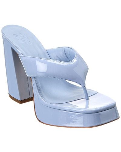 Gia Borghini Gia 17 Patent Platform Sandal - Blue