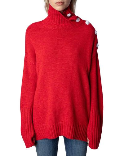 Zadig & Voltaire Alma Cashmere Sweater - Red