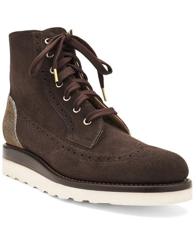 The Office Of Angela Scott Mr. Harrison Suede Boot - Brown