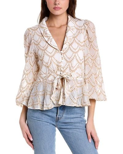 We Are Kindred Sienna Peplum Top - White