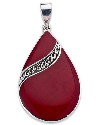 Samuel B. Silver Coral Pendant - Red