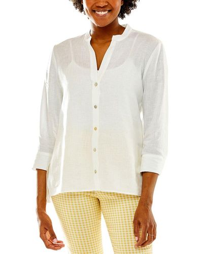 Sara Campbell The Lisa Linen Top - White