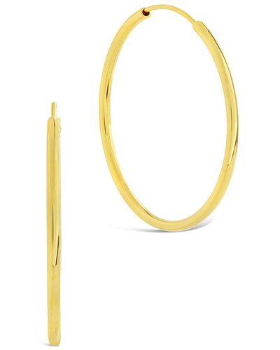 Sterling Forever 14k Over Silver Lucy Infinity Hoops - Metallic