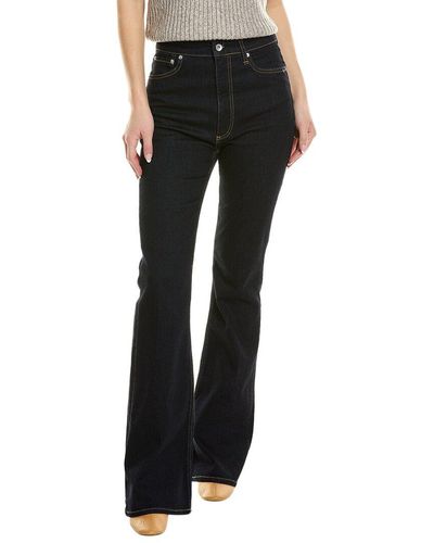 Rag & Bone Casey Rinse High-rise Flare Jean - Black