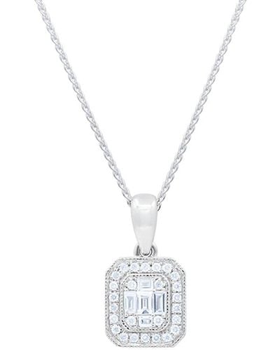 Diana M. Jewels Fine Jewellery 14k 0.30 Ct. Tw. Diamond Pendant Necklace - White