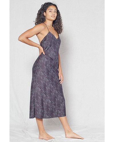 Outerknown Aura Silk-blend Slip Dress - Purple