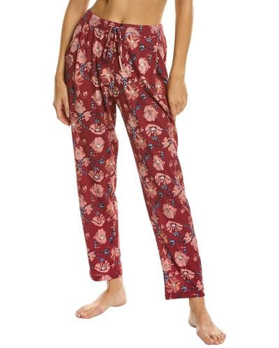 Hanro Sleep And Lounge Knit Long Pant - Red