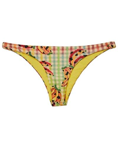 FARM Rio Banana Vichy Bikini Bottom - Yellow