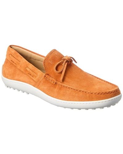 Tod's Laccetto Suede Loafer - Orange