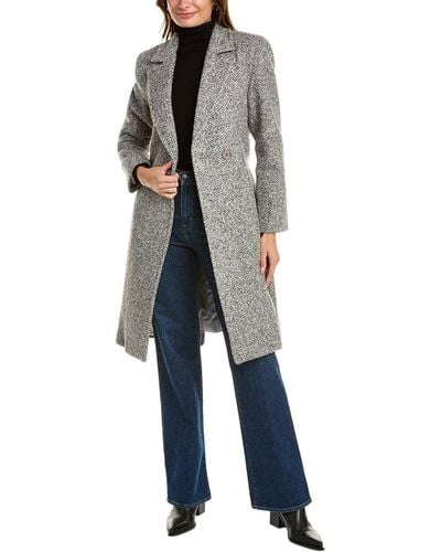 Sofiacashmere Wool & Alpaca-blend Coat - Grey