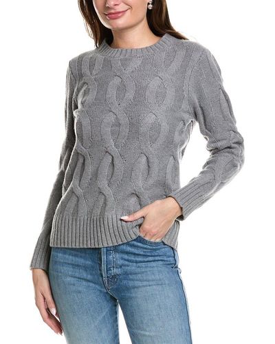 Sail To Sable Chunky Cable Wool-blend Jumper - Grey