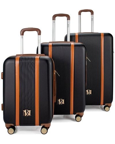 Badgley Mischka Mia 3pc Luggage Set - Black