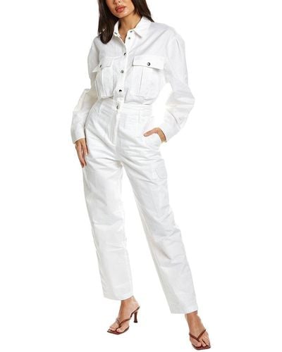 IRO Touza Linen-blend Jumpsuit - White