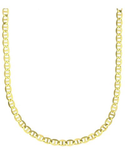 Liv Oliver 18k Flat Link Necklace - Metallic