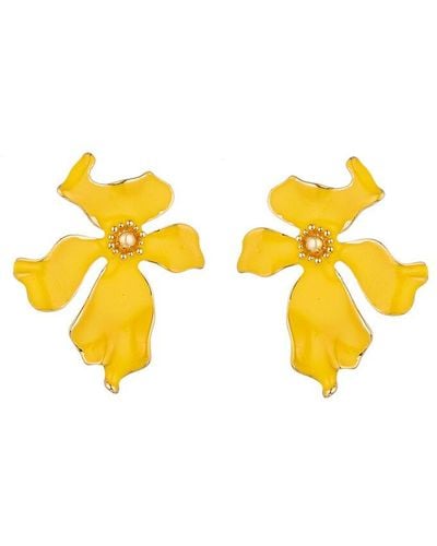Eye Candy LA The Luxe Collection Olivia Flower Earrings - Yellow