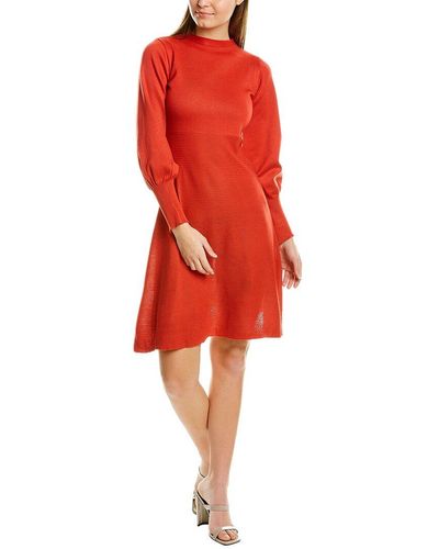 Stellah Wool-blend Sweaterdress - Red