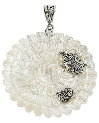 Samuel B. 18k & Silver Pearl Flower Pendant - White