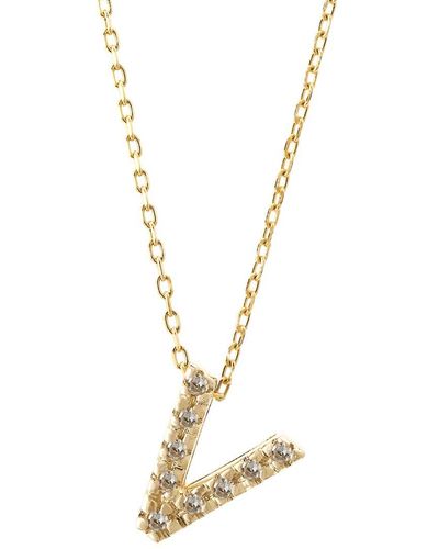 Monary 14k 0.03 Ct. Tw. Diamond Necklace - Metallic