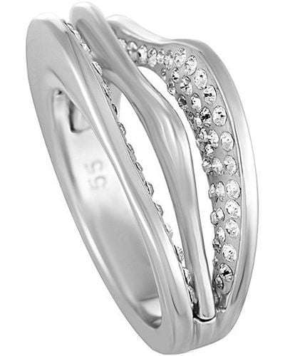 Swarovski Crystal Rhodium Plated Ring - White
