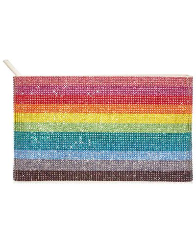 Judith Leiber Zip Pouch Crystal Pouch - Multicolor