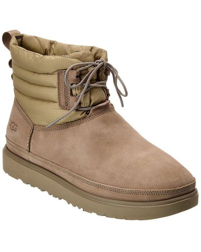 UGG Classic Mini Lace-up Weather Suede Boot - Natural