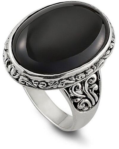 Samuel B. Silver Ring - Black