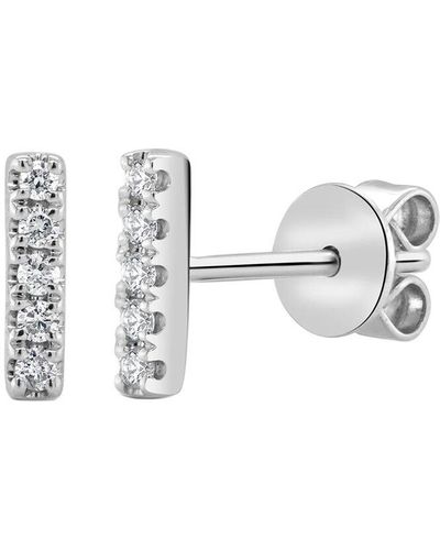 Sabrina Designs 14k 0.07 Ct. Tw. Diamond Bar Earrings - Metallic