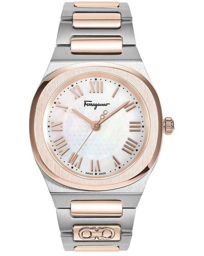 Ferragamo Elliptical Watch - Metallic