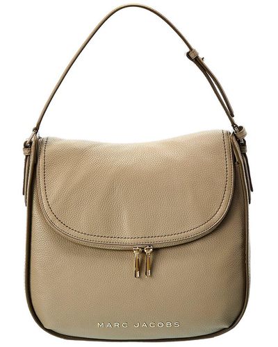 Marc Jacobs Leather Hobo In Greige At Nordstrom Rack - Natural