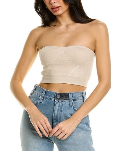 Zara white denim corset top, Women's Fashion, Tops, Others Tops on