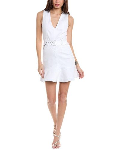 7 For All Mankind Patch Pocket Mini Dress - White