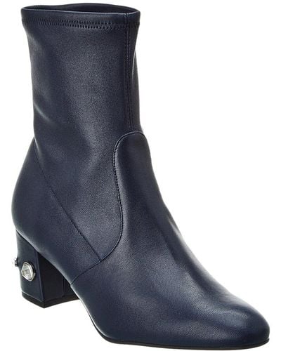 Stuart Weitzman Allshine 60 Leather Bootie - Blue