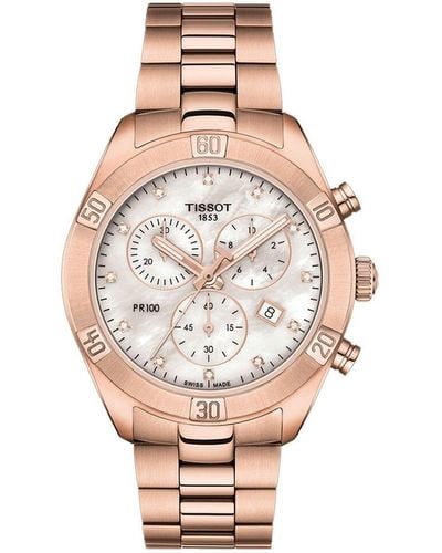 Tissot Silver Watch - Pink