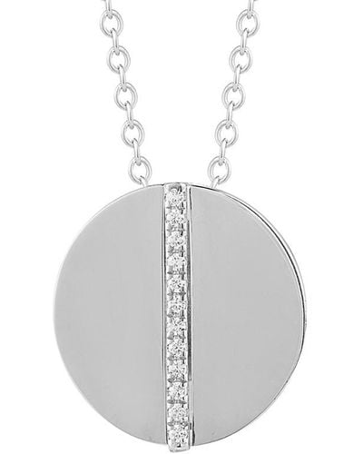 I. REISS 14k 0.07 Ct. Tw. Diamond Pendant Necklace - Gray