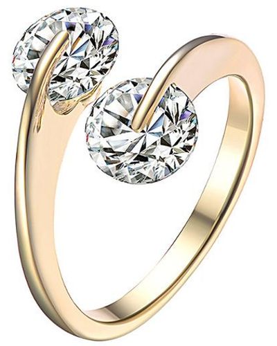 Genevive Jewelry 14k Over Silver Cz Ring - White