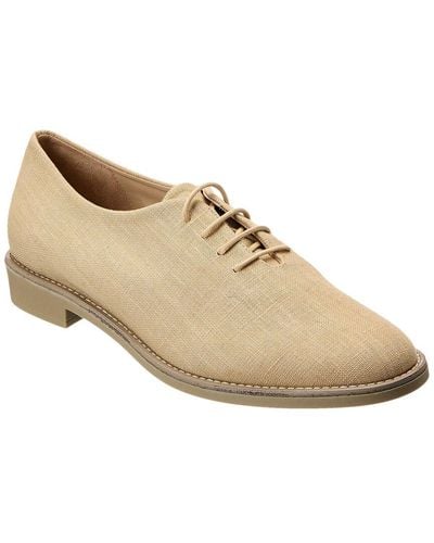 Theory Lace-up Canvas Loafer - Natural