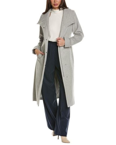 Cole Haan Wool-blend Coat - Gray