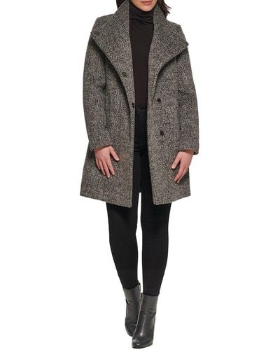 Kenneth Cole Wool-blend Coat - Gray