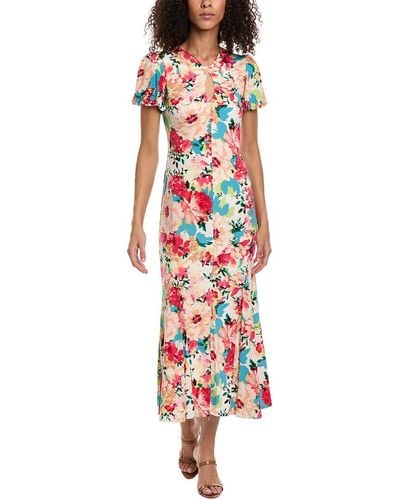 Taylor Printed Jersey Maxi Dress - Red