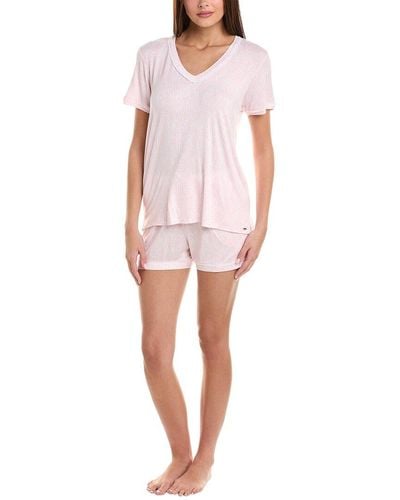 Kensie 2pc T-shirt & Boxer Set - Pink