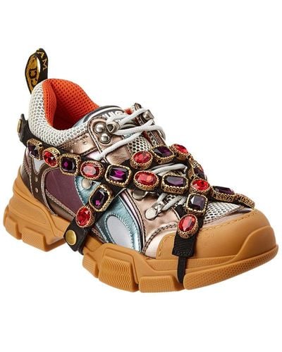 Gucci Flashtrek Leather & Mesh Sneaker - Multicolor