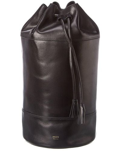 Khaite Daphne Leather Backpack - Black
