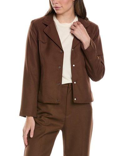 The Great The Western Wool-blend Blazer - Brown